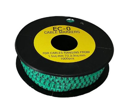 Picture of CABLE MARKER 5 GREEN OD 1.5 - 3mm2 EC-TYPE