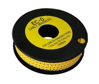 Picture of CABLE MARKER 4 YELLOW OD 1.5 - 3mm2 EC-TYPE