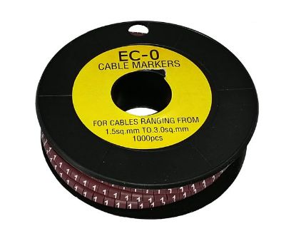 Picture of CABLE MARKER 1 BROWN OD 1.5 - 3mm2 EC-TYPE