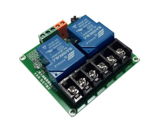 Picture of DUAL RELAY BOARD 30A 2-CH 12VDC COILS