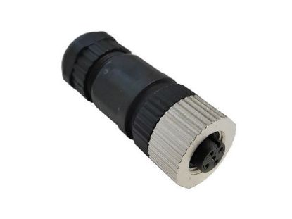 Picture of 5W SOLDER TYPE SOCKET INLINE M12 SENSOR CONNECTOR