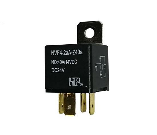 Picture of RELAY SPST 40A 24VDC P/ON & PANEL MNT CLIP