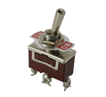 Picture of MEDIUM TOGGLE SWITCH SPDT SCR ON-0N LEGEND SCREW TERMINAL