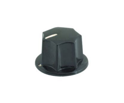 Picture of KNOB PLASTIC / BAKELITE BLACK SCR W/LINE 23.8x14x6.4mm
