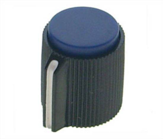 Picture of KNOB PLA BLU SCR LIN 13x13x6.4
