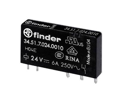 Picture of RELAY SPDT 6A 24VDC RECT  5PIN
