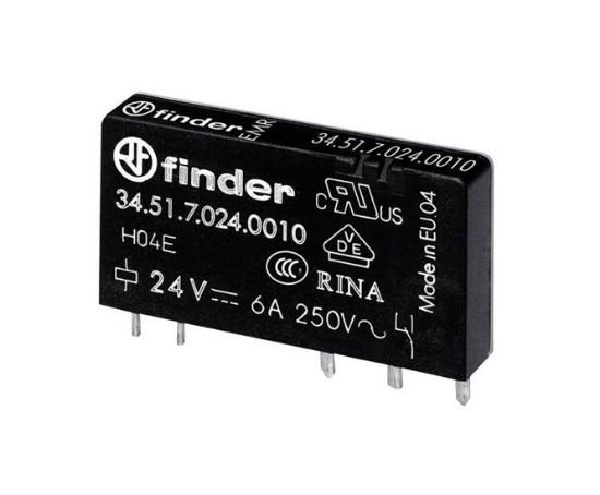 Picture of RELAY SPDT 6A 24VDC RECT  5PIN