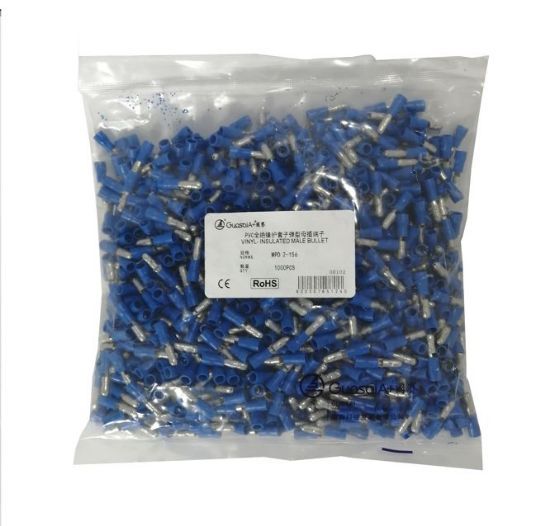 Picture of TERMINAL PRE-INS BULLET BL 4mm MALE - 1K/BAG
