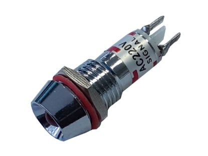Picture of 5mm LED INDICATOR 220VAC RED PANEL HOLE=10mm