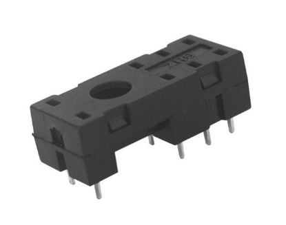 Picture of RELAY BASE / SOCKET DPDT 8P 15.7 BK PCB