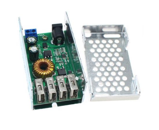 Picture of 4xUSB BUCK MODULE I=24/12V O=5V 4X1.25A