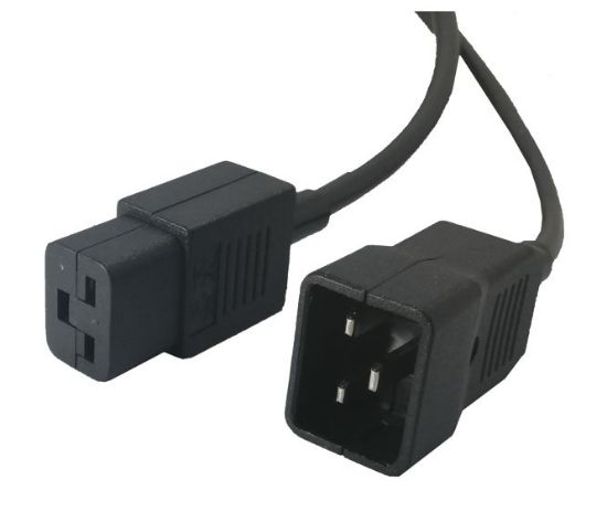 Picture of C19 IEC SOCKET -C20 IEC PLUG MOULDED LEAD BLACK - 10m