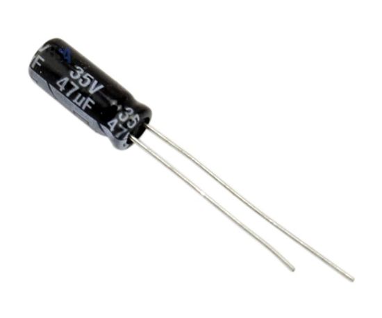 Picture of ELECTROLYTIC CAPACITOR RADIAL 47uF 35V ST 5x11 P=2