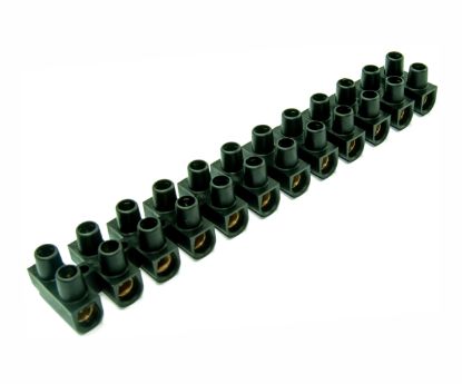 Picture of STRIP CONNECTOR SOCKET 12W 10A FEED THROUGH TYPE BLACK