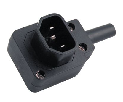 Picture of C14 IEC R/A PLUG ADPATER RE-WIRE BLACK