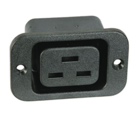 Picture of C19 IEC320 SOCKET PANEL MOUNT ADAPTER SNAP-IN