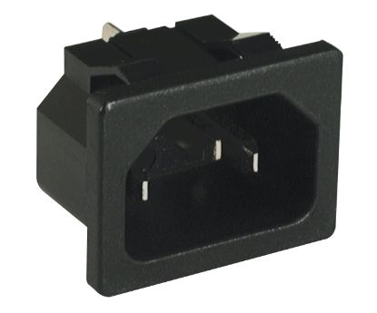Picture of C14 IEC PLUG PRESS FIT SOLDER TERMINALS