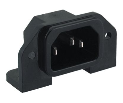 Picture of C14 R/A IEC CONNECTOR PLUG 10A 250V PCB