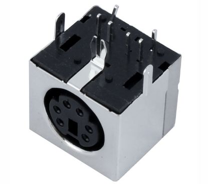 Picture of SOCKET MINI-DIN 6W R/A PCB MOUNT