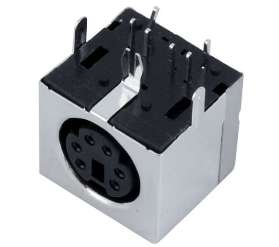 Picture of SOCKET MINI-DIN 6W R/A PCB MOUNT