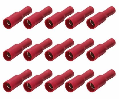 Picture of BULLET INSULATED SOCKET TERMINAL 4mm RED -1K/BAG