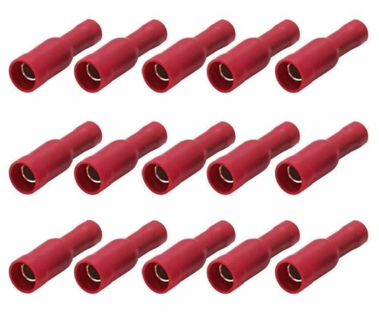 Picture of BULLET INSULATED SOCKET TERMINAL 4mm RED -1K/BAG