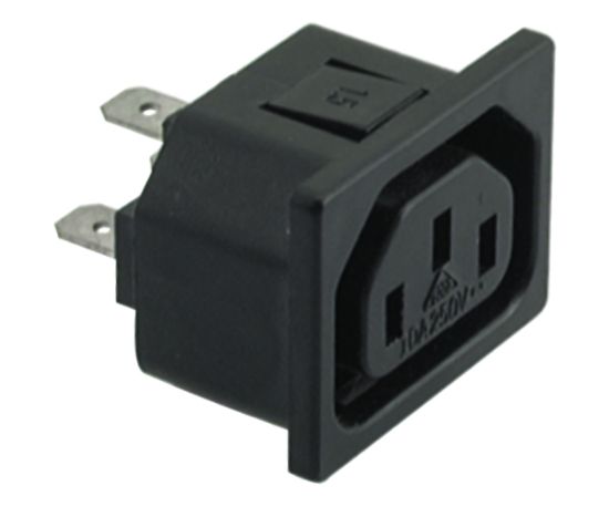 Picture of C13 IEC SOCKET PRESS-FIT - TAG 4.8mm