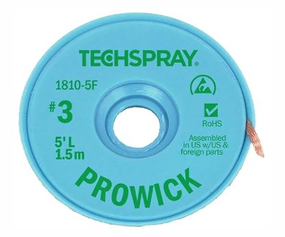 Picture of DESOLDERING WICK / TAPE #3 W=1.9mm GREEN (NO-CLEAN) 1.5m/ROLL