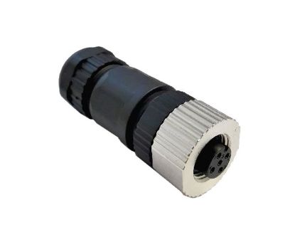 Picture of 3W SOLDER TYPE SOCKET INLINE M12 SENSOR CONN ASSY