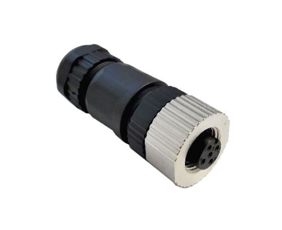 Picture of 3W SOLDER TYPE SOCKET INLINE M12 SENSOR CONN ASSY