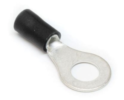 Picture of TERMINAL PRE-INS RING LUG BLACK R=6.4MM - 500/BAG