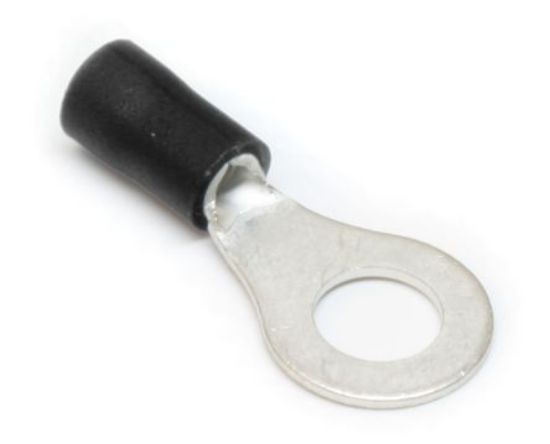 Picture of TERMINAL PRE-INS RING LUG BLACK R=6.4MM - 500/BAG