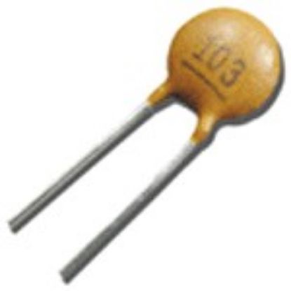 Picture of CERAMIC DISK CAPACITOR 15nF 50V P=2.5 - MPQ=10PCS