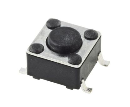 Picture of SMD TACTILE SWITCH 6x6x5mm H=5mm BLK