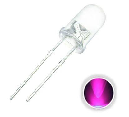 Picture of LED 5MM RND CL-PK 5Kmcd PINK 30-DEG
