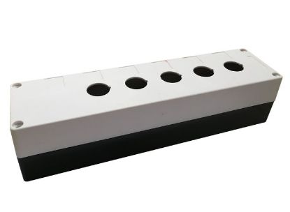 Picture of PUSH BUTTON ENCLOSURE 5-HOLE IP65 GREY 22mm