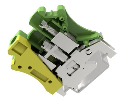 Picture of EARTH TERMINAL BLOCK DIN RAIL P=10.2