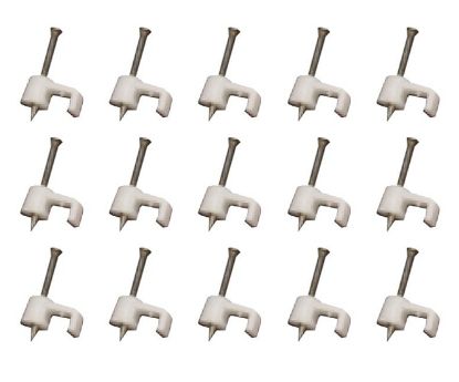 Picture of FLAT NAIL-IN SADDLE 7mm WHITE - 100/BAG