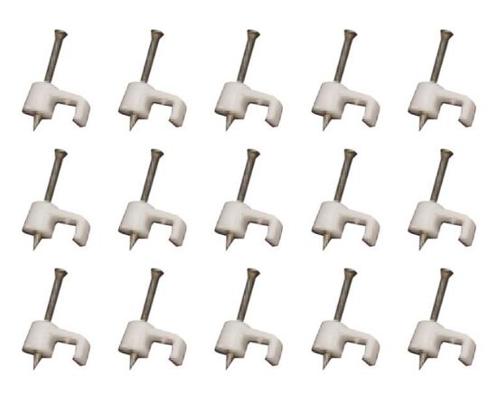 Picture of FLAT NAIL-IN SADDLE 7mm WHITE - 100/BAG
