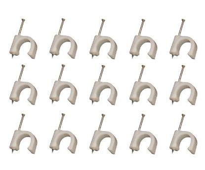 Picture of CIRCLE NAIL IN SADDLE 7mm WHITE - 100/BAG