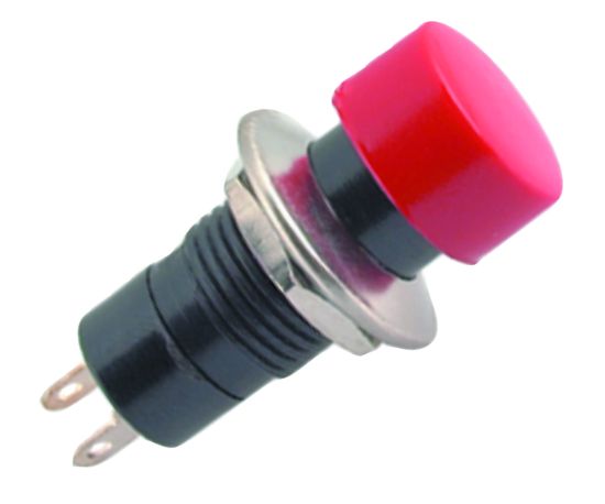 Picture of PUSH BUTTON MUSHR SWITCH N.C. SPST 3A RED SOLDER M12 D=16.5mm L=37.5