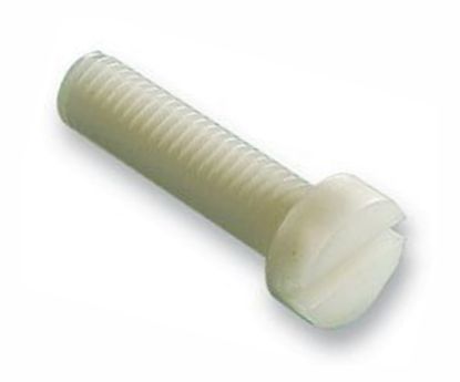 Picture of NYLON SCREW NATURAL SLOTTED HEAD M3x10mm