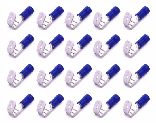 Picture of PIGGYBACK PRE-INSU TERM 6.35mm BLUE - 500/BAG