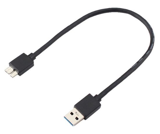 Picture of 1M USB3.0 LEAD TYPE-A PLUG - MICRO-B PLUG BLACK