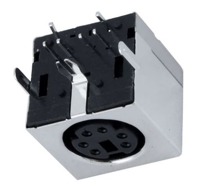 Picture of PS2 DIN 6P CONNECTOR IRON HOUSING BLACK
