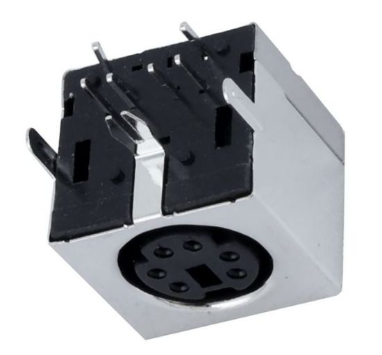 Picture of PS2 DIN 6P CONNECTOR IRON HOUSING BLACK