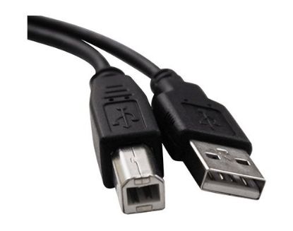 Picture of LEAD USB A-PLUG B-PLUG BLACK 1.8m