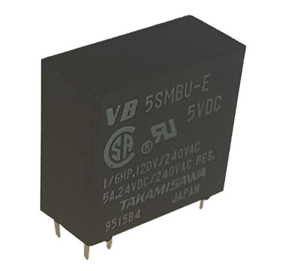 Picture of RELAY DPST 5A 5VDC RECT 6PCB