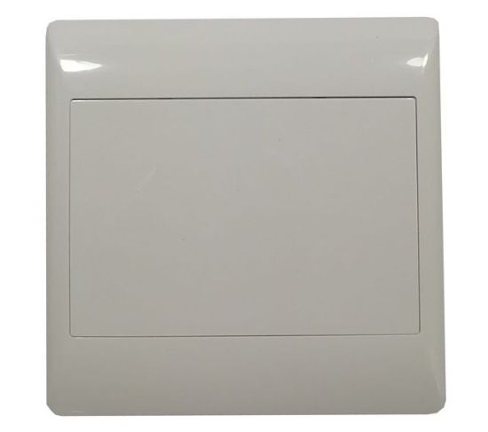 Picture of BLANK MAINS WHITE PLASTIC COVER PLATE 4x4