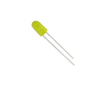 Picture of LED 5mm YELLOW DIFFUSED RND 600mcd 120DEG FLANGELESS - DEBULK
